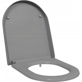 WC sedátko WC sedátko Duroplast šedé 46,2 x 36 x 4,3 cm s rychloupínacím systémem a pomalým zavíráním