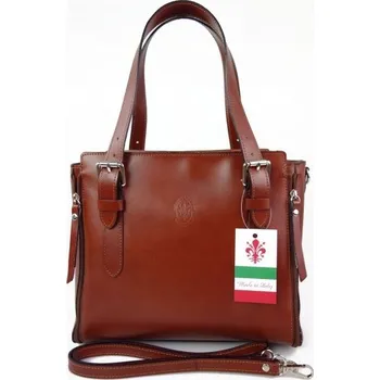 Kabelka Vera Pelle kabelka kufřík přírodní kůže hnědá