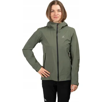 Moto bunda Montura Dámská membránová bunda Elba G Woman, šalvějově zelená/vínově červená, s