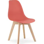 Korálová židle KITO s bukovými nohami