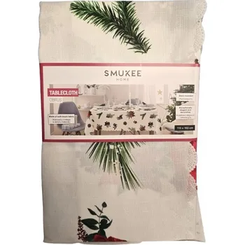 ubrus SMUKEE Vánoční ubrus s potiskem, odolný proti skvrnám, 110x160 cm, jehličí 058