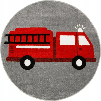 Koberec KOBEREC KULATÝ KULATÝ DO DĚTSKÉHO HASIČI LIMA, průměr 120 cm