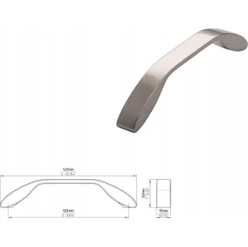Nábytkové kování Nábytková úchytka SIRO 2266-145ZN21 vzhled nerezové oceli