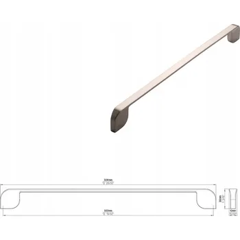 Nábytkové kování Nábytková úchytka SIRO 2391-328ZN21 vzhled nerezové oceli