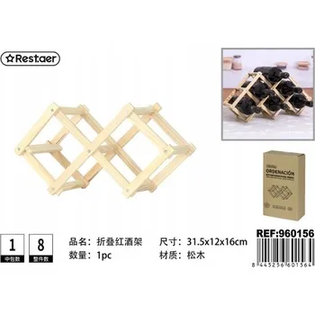 Stojan na víno Dřevěný stojan na víno Restaer, 31,5 x 12 x 16 cm