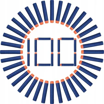 Dětská zbraň Šipky do pistole, pěnové náboje do odpalovače, 7,2 cm, 100 ks