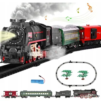 Vláček a vláčkodráha ELEKTRICKÁ VLÁČKODRÁHA XXL LOKOMOTIVA + DRÁHA PRO DĚTI HRAČKA 99 CM