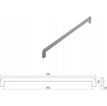 Nábytkové kování Nábytková úchytka SIRO 2182-342ZN1 chrom lesklý