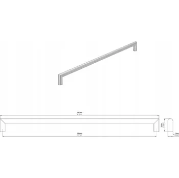 Úchytka nábytku SIRO 1406-396N1 Nábytková úchytka kartáčovaná nerezová ocel