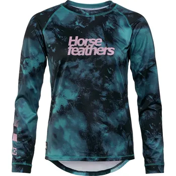 cyklistický dres Dámský bike dres Deco LS - petrol camo velikost S