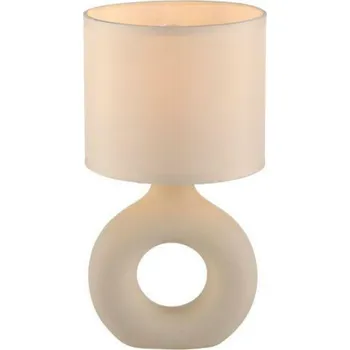 Lampička JUST LIGHT stolní lampa béžová vypínač látkové stínidlo na noční stolek LD 14193-39