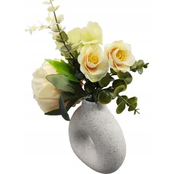 umělá květina DOMOV Umělý květ v keramickém květináči Dekorace 27 cm Pivoňka