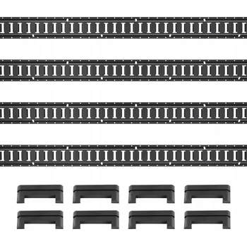 Upínací popruh Lišta pro upevnění nákladu, montážní lišta, upevnění nákladu 4 kusy, nosnost 907 kg