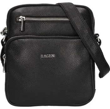 Kabelka Lagen 6048 BLACK pánská kožená crossbody
