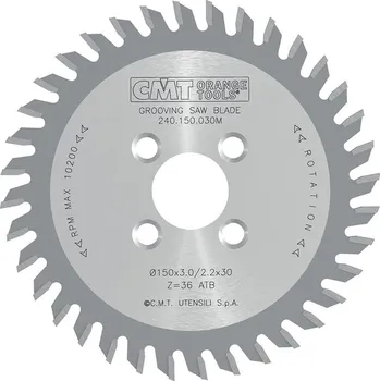 Příslušenství k pile "CMT Drážkovací kotouč pro CNC - D150x3 d30 Z36 HW"