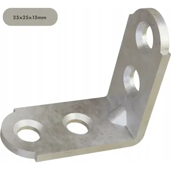 Tesařské kování Úhelník úzký 25x25x15mm, tloušťka: 2,0mm 100 - KW1