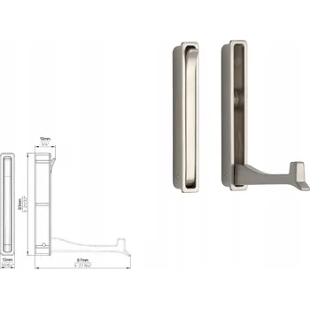 Věšák Nábytkový věšák SIRO 2227-93ZN21, vzhled nerezové oceli