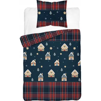 Povlečení Povlečení zimní 140x200 + 1 Ks 70x80 cm vánoční 100% bavlna VZOR: 5816 A