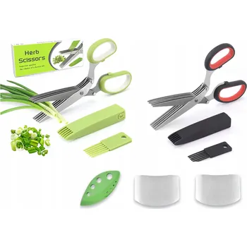 Kuchyňské nůžky HITOPIN Kuchyňské nůžky 5 čepelí na bylinky Zeleniny s ochranou