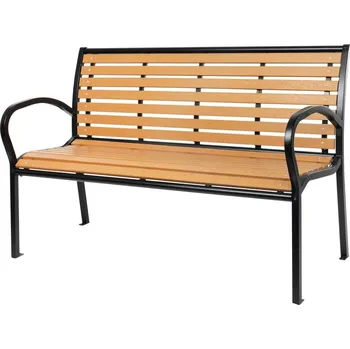 Zahradní lavice Lavička záhradná KIMBRA, 120x41x82 cm, oceľ/plast