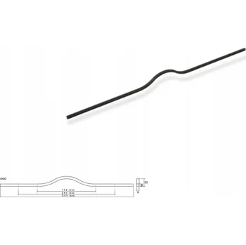 Nábytkové kování Nábytková úchytka VIEFE BRAVE 0452 482mm černá matná