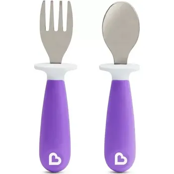 Playgro Munchkin - Dětský příbor 2 ks Fialová