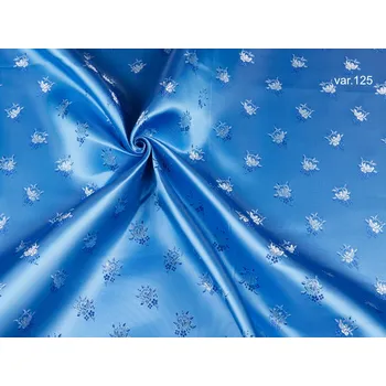 HEDVA ČESKÝ BROKÁT Ondrin 160 krojový brokát KVÍTEK azurová | 125