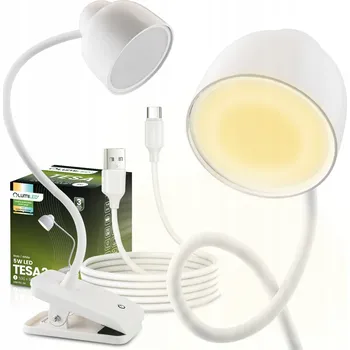 Lampička Stolní lampa Kreslící Stolová Noční LED 5W CCT USB Stmívatelná Bílá