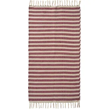 Koberec Ib Laursen Bavlněný běhoun na podlahu Red Stripes 60 × 120 cm