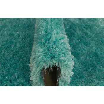 Koberec 160x230 cm MODERNÍ LESKLÝ KOBEREC SHAGGY MUSSY MOŘSKÝ