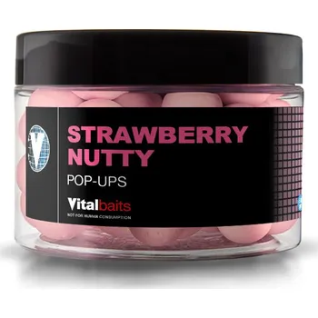 Boilies Vitalbaits Pop-Up Strawberry Nutty Washed Out Pink 50g 14mm