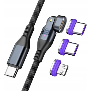 Datový kabel Kabel Clark USB - USB typ C / microUSB / Lightning 1,8 m černý