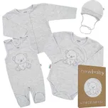 Kojenecká soupravička do porodnice New Baby Sweet Bear šedá 56 (0-3m)
