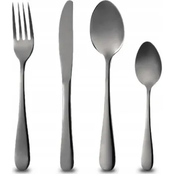 Příbor BERGNER Sada Příborů 24 Kusů Nerezová Ocel Černá