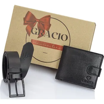 Peněženka Stylová pánská Dárková Sada: Pásek a peněženka GRACIO 120