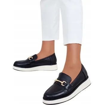 Dámské mokasíny ČERNÉ DÁMSKÉ MOKASÍNY FRESI 40