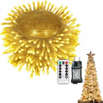 Vánoce Vánoční Osvětlení Na Stromeček 350 LED BÍLÉ TEPLÉ VENKOVNÍ / VNITŘNÍ 35M