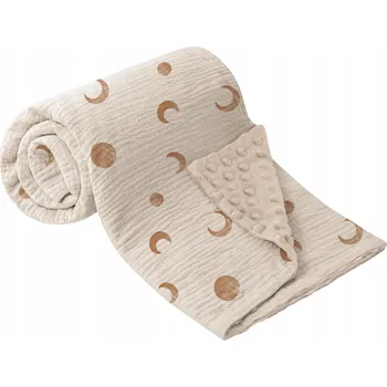 Dětská deka BEARMOSS Bavlněná deka Pro Miminka 70x100 cm Hnědý Měsíc