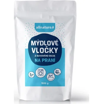 Přípravek na praní Allnature Mýdlové vločky z olivového oleje 500 g