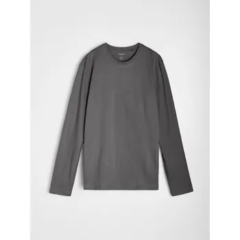 Pánské tričko Sinsay - Bavlněné tričko s&nbsp;dlouhými rukávy - šedá - 650EY-90X - 650EY-90X-L