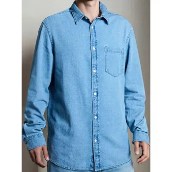 Sinsay - Košile s dlouhým rukávem - modrá - 099EV-50J - 099EV-50J-S