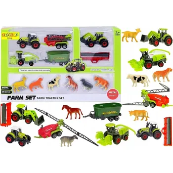 SADA 12v1: KOVOVÉ TRAKTORY + ZEMĚDĚLSKÉ STROJE 4475