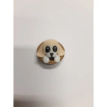 Mini dekorace 3D tisk PLA/petG Barva: zlatý košík, Typ mini dekorace: pejsek v košíku