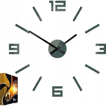 Hodiny Akrylové nástěnné hodiny s quartzovým mechanismem, arabské číslice, šedé, Kulatý