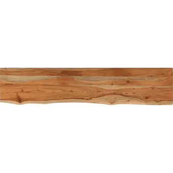 police Dřevěná nástěnná police z akácie 120 x 20 x 2,5 cm, přírodní hrana