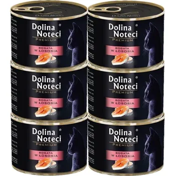 Krmivo pro kočku Dolina Noteci Prémiové krmivo pro kočky bohaté na lososa 6x185g