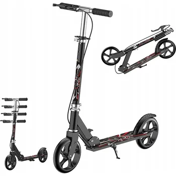 Koloběžka Skládací městská koloběžka, bezpečná, nosnost do 100 kg, s brzdou