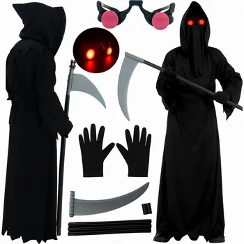 Karnevalový kostým Kostým převlek na Halloween Smrt s kosou duch 110 / 116 cm