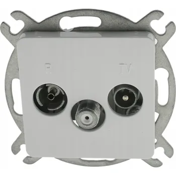 Elektrická zásuvka Anténní zásuvka nástěnná Hager bílá