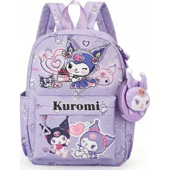 Školní batoh Školní batoh Kuromi Hello Kitty s více přihrádkami fialový 0 l